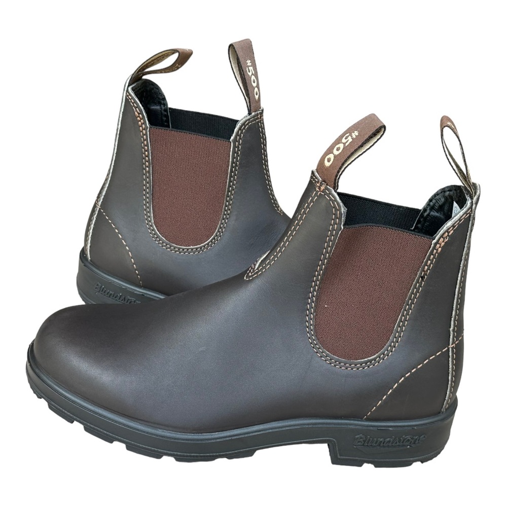 BLUNDSTONE 500 size AU 5/US 8 Stout Brown Leather Upper Boots